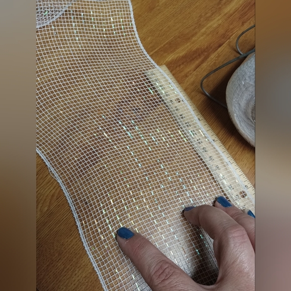Mesh Ribbon White Multicolored-shimmer - Picture 3 of 4